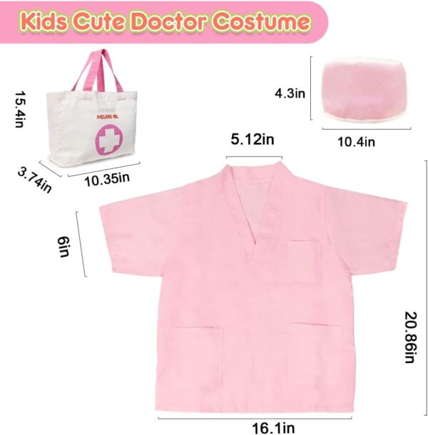 Toy Doctor Kit for Girls - Pretend Play Doctor Set with Dog Toy, Stethoscope, Dress Up Costume & Carrying Bag - Perfect Role Play Gift for Kids & Toddlers (Ages 3-6) | Shaheer Deals - Image 2