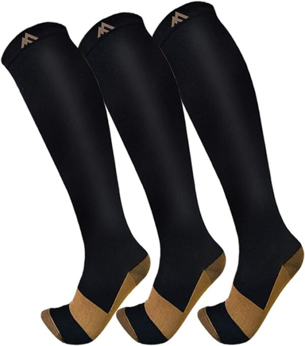 Limited time deal with 23 percent savings-23% 3 Pack Copper Compression Socks